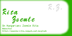 rita zsemle business card